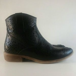 Volatile Black Cut Out Ankle Boots